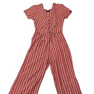 Angie V-Neck Short-sleeve Wide Leg Jumpsuit